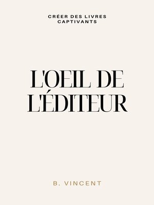 cover image of L'oeil de l'éditeur